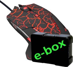 E-blue Mazer Pro Myš drátová, černo-červená, 2500DPI, e-box