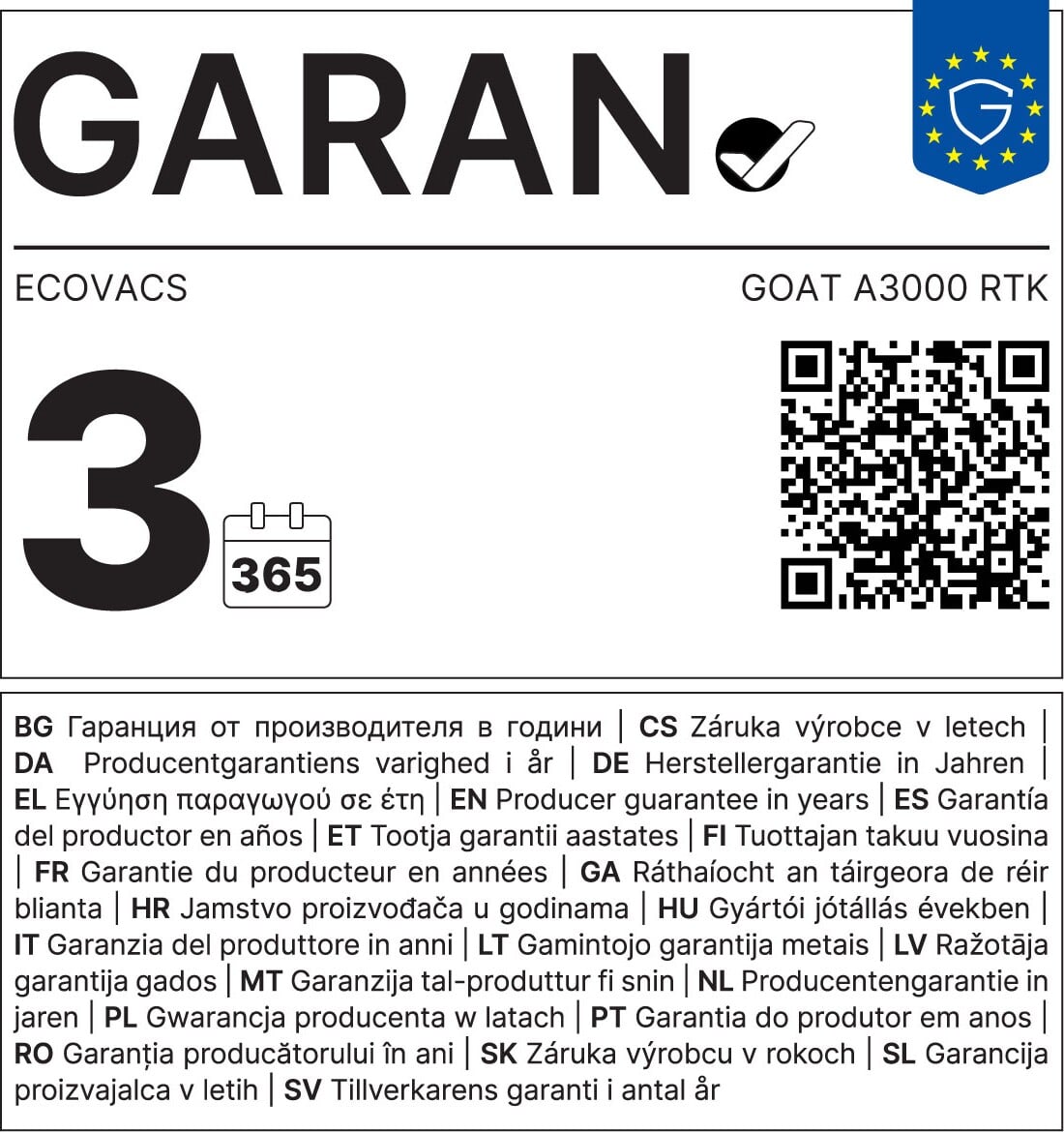 Ecovacs Goat A3000 LiDAR PRO