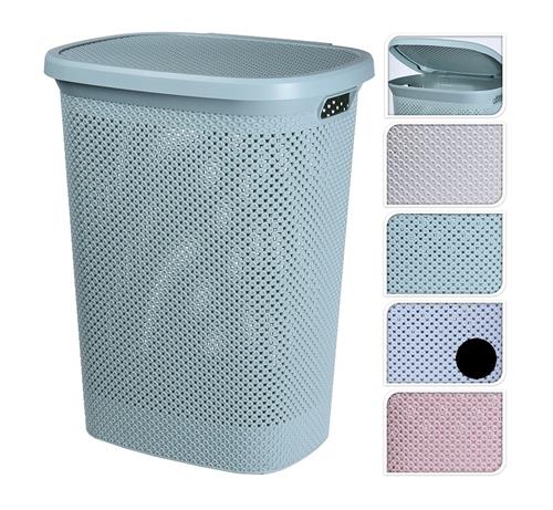 EH Koš na prádlo plastový 60 l, šedá