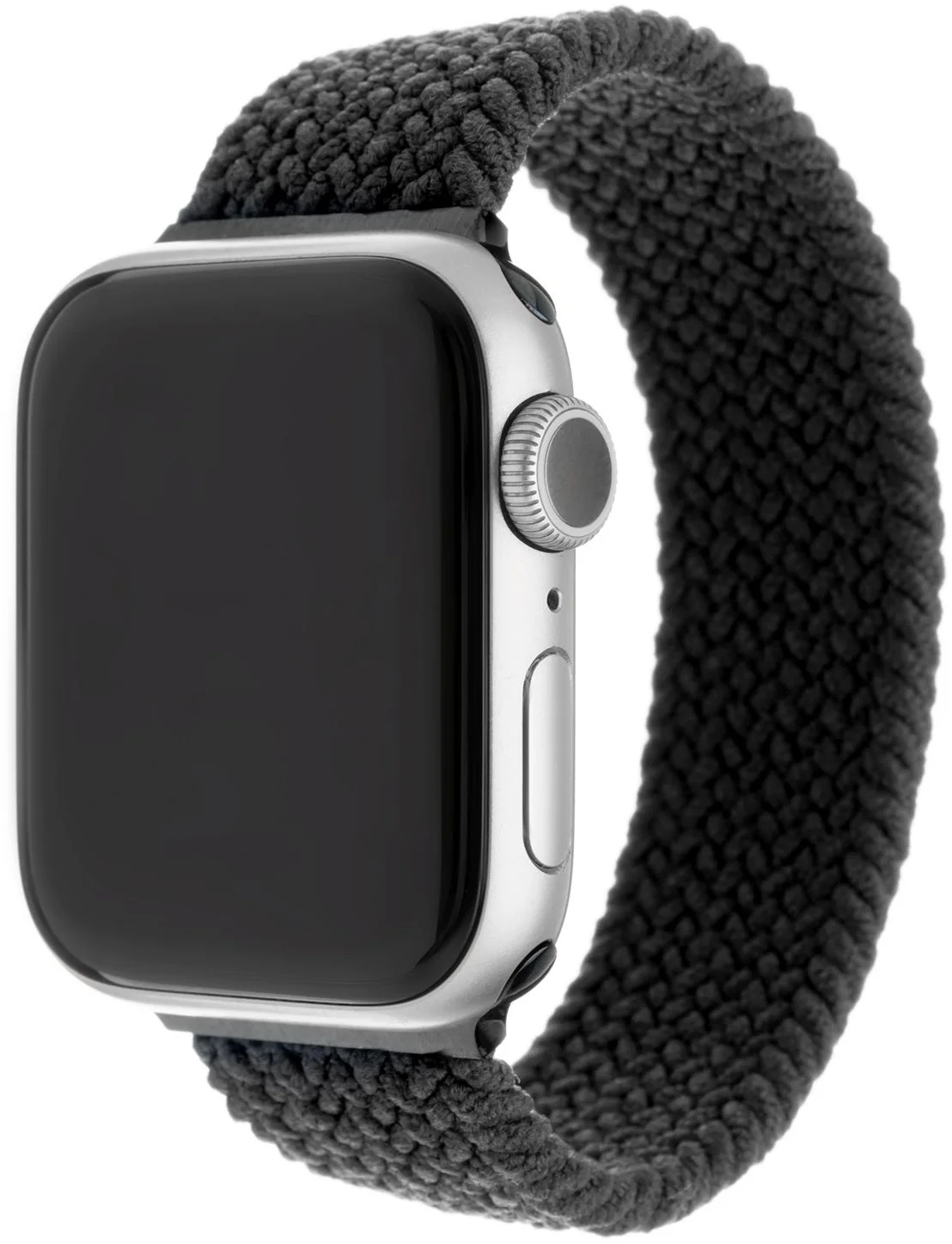 Elastický nylonový remienok FIXED Nylonový remienok pre Apple Watch 38/40/41 mm, veľkosť L, čierny