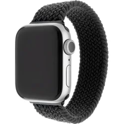 Elastický nylonový řemínek FIXED Nylon Strap pro Apple Watch 38/40/41mm, velikost L, černý