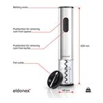 ELDONEX WineSpin Premium elektrický otvírák na víno, STŘÍBRNÝ