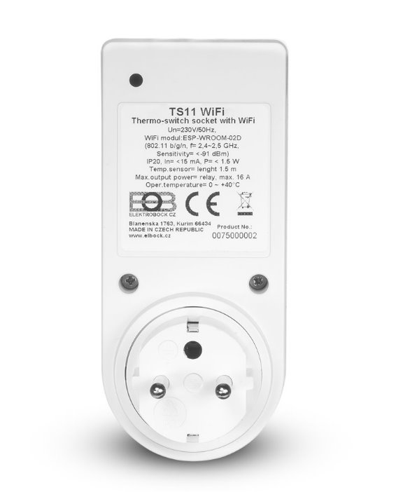 ELEKTROBOCK bezdrátová Wi-Fi zásuvka TS11 WiFi