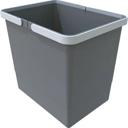 Elletipi Plastový kôš s držadlami Kryt BIG, 15 l, sivý, 28 x 22,5 x 30 cm