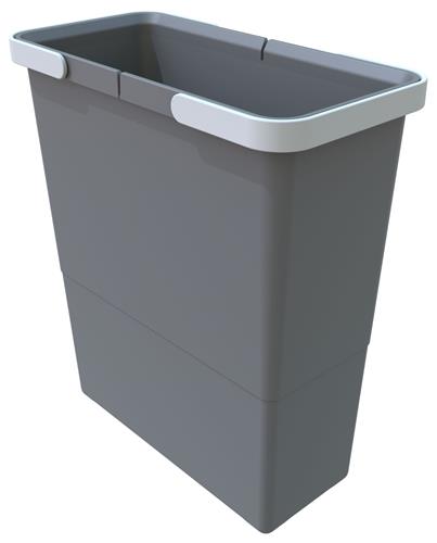 Elletipi Plastový kôš s držadlami Kryt NARROW, 12 l, sivý, 34 x 15 x 30 cm