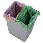 Elletipi Plastový koš s rukojeťmi Cover MEDIUM, 12 l, šedý, 34 x 22,5 x 22,5 cm