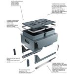 Elletipi Vestavný odpadkový koš BLOCK U-SINK 2.0, 18+18 l, 60 cm 