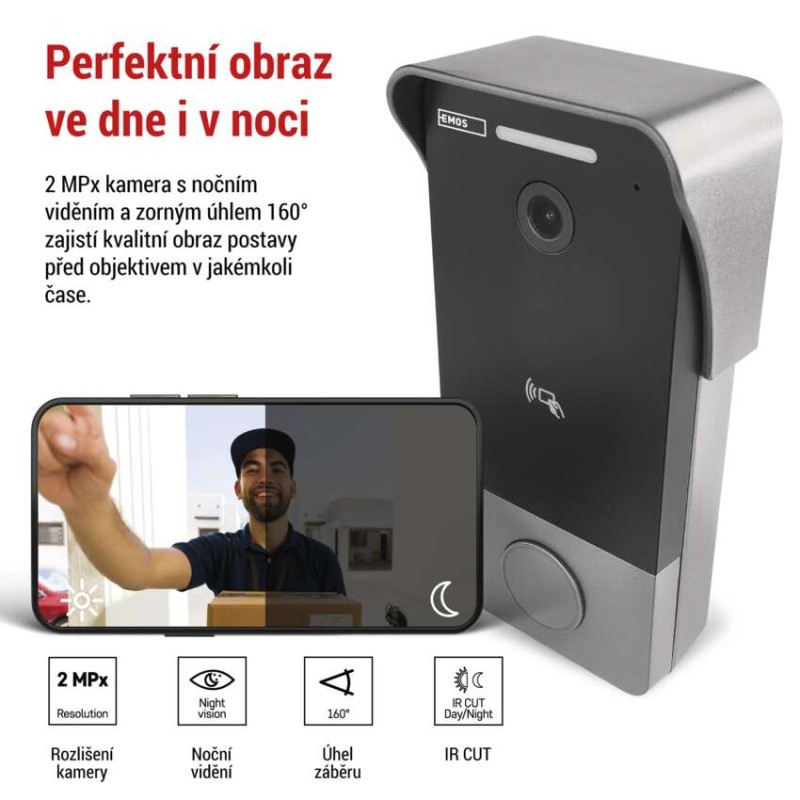 EMOS GoSmart videozvonek IP-20PoE