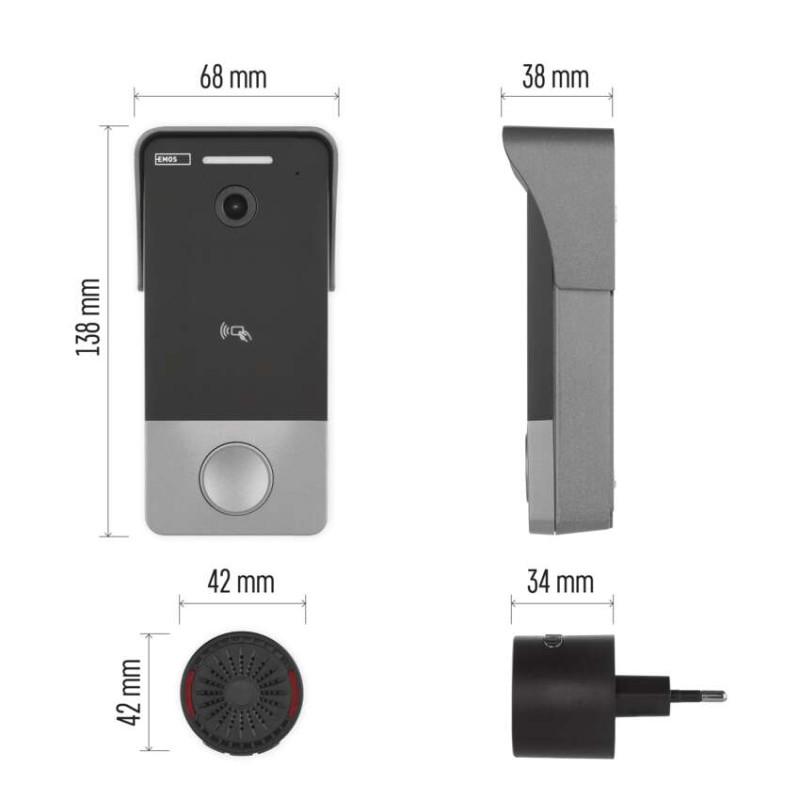 EMOS GoSmart videozvonek IP-20PoE