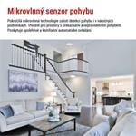 EMOS LED nástenné svietidlo TIVI, trieda A, senzor MW, kruhové, biele, 12,5 W, IP44, neutrálna biela