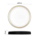 EMOS LED přisazené svítidlo ILVI, kruhové 30W, stmívání+CCT, černá+champagne