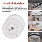 EMOS LED přisazené svítidlo ILVI, kruhové 30W, stmívání+CCT, černá+champagne