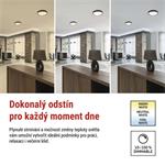EMOS LED přisazené svítidlo ILVI, kruhové 30W, stmívání+CCT, černá+dřevo