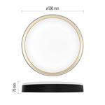 EMOS LED přisazené svítidlo ILVI, kruhové 45W, stmívání+CCT, černá+champagne