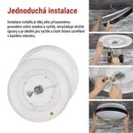 EMOS LED přisazené svítidlo ILVI, kruhové 45W, stmívání+CCT, černá+champagne