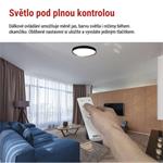 EMOS LED přisazené svítidlo ILVI, kruhové 45W, stmívání+CCT, černá+champagne