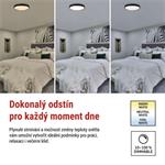 EMOS LED přisazené svítidlo ILVI, kruhové 45W, stmívání+CCT, černá+dřevo