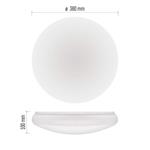 EMOS LED přisazené svítidlo TIVI, A CLASS, MW sensor, kruhové bílé 12,5W, IP44, neutrální bílá