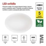 EMOS LED přisazené svítidlo TIVI, A CLASS, MW sensor, kruhové bílé 12,5W, IP44, neutrální bílá