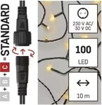 EMOS standard LED spojovací vánoční řetěz, 10 m, venkovní i vnitřní, teplá bílá