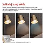 EMOS Stolní lampa NINA na žárovku E27, zlatá