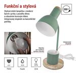 EMOS Stolní lampa POPPY na žárovku E27, zelená