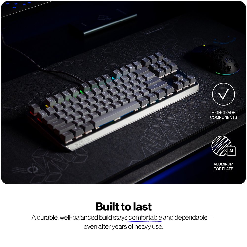 Endorfy mechanická klávesnice Thock V2 TKL / drátová / US layout