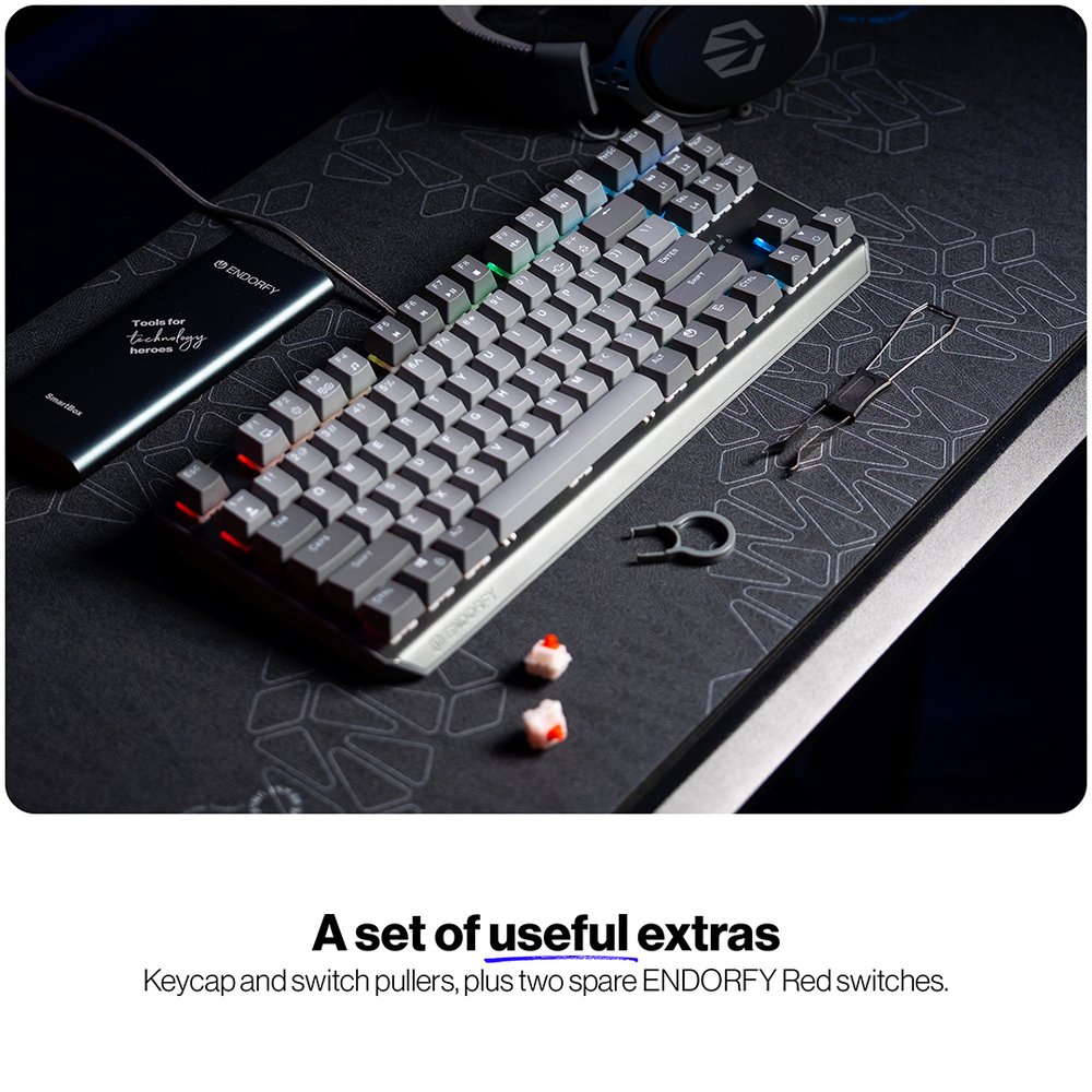 Endorfy mechanická klávesnice Thock V2 TKL / drátová / US layout