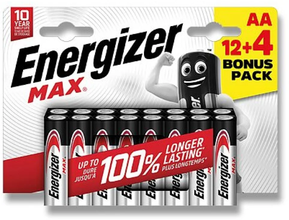 Energizer Alkaline Power - Tužka AA 12+4 zdarma