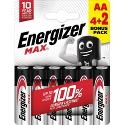 Energizer MAX - ceruzka AA/4 2 zdarma