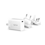 Epico 20W PD CHARGER WITH CHANGEABLE PLUG (EU, UK) - bílá