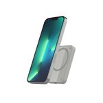 Epico 4200mAh MagSafe kompatibilní bezdrátová power banka - světle šedá