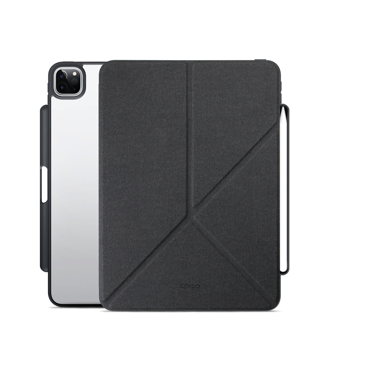 Epico Clear Flip Case iPad Pro 11" (3.-6. gen)/Air 10,9" (A14-M1)/Air 11" (M2-M4) - černá transparentní