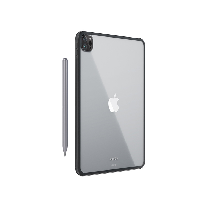 Epico Hero Case iPad Pro 12,9" (3.-6. generácia)/Air 13" (M2-M4) - priehľadný/čierny