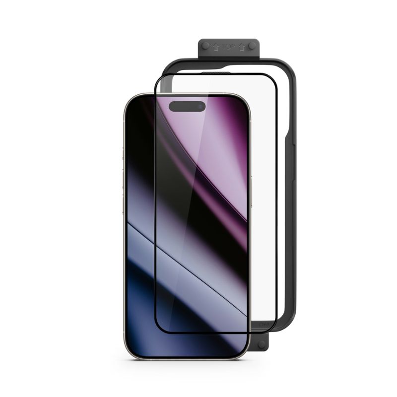 Epico Hero Glass 3D pre iPhone 16 Pro s inštalačným rámom