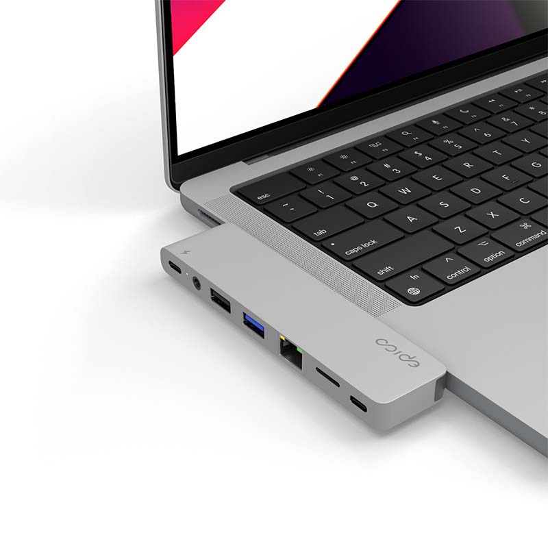 Epico Hub Pro III s USB-C pre notebooky a tablety - strieborný