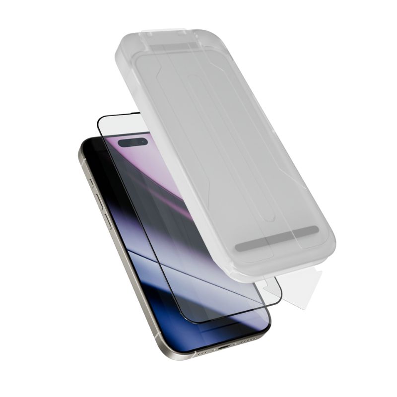 Epico ImpactCeramic Glass 3D Ultra-široké krytí s aplikátorem proti prachu pro iPhone 15Plus/16Plus