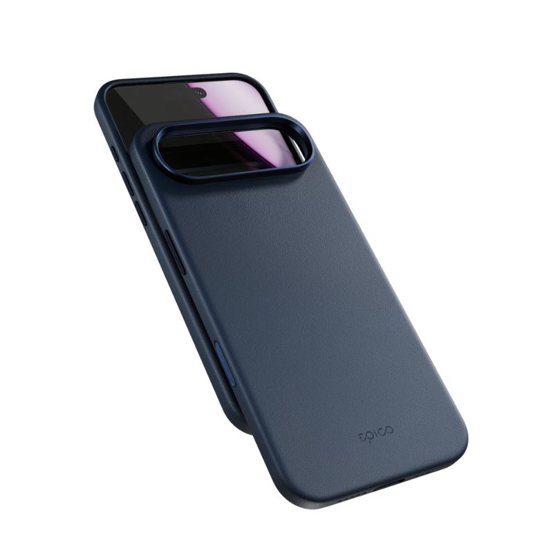 Epico Leather Pro Mag+ Case | iPhone Air | Blue | Kompatibilné s Qi2 a MagSafe (ochrana ostrova fotoaparátu)