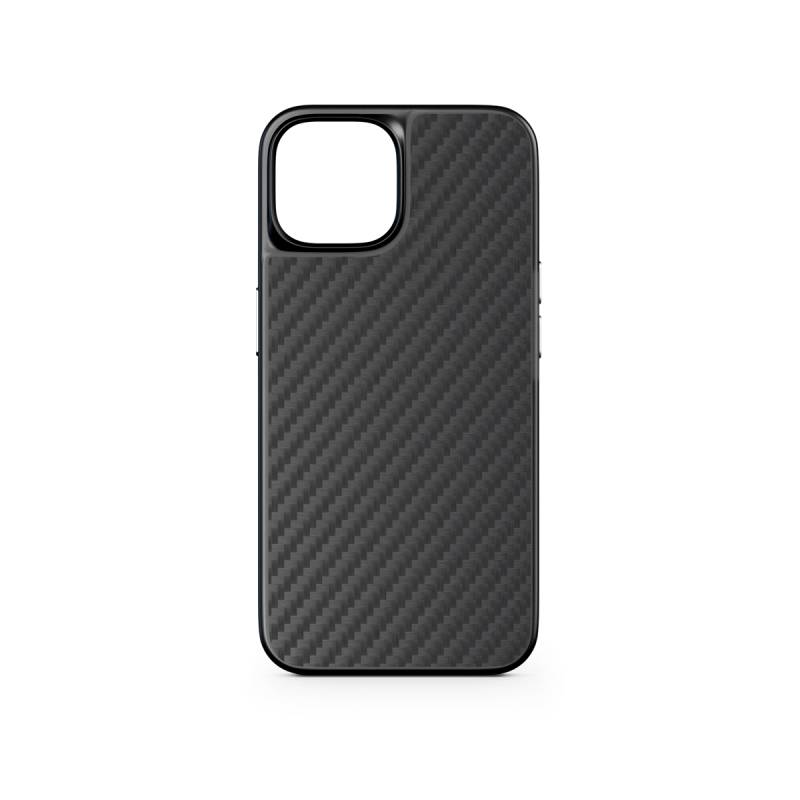 Epico Mag+ Hybrid Carbon Case - kompatibilný s MagSafe pre iPhone 15 - čierny