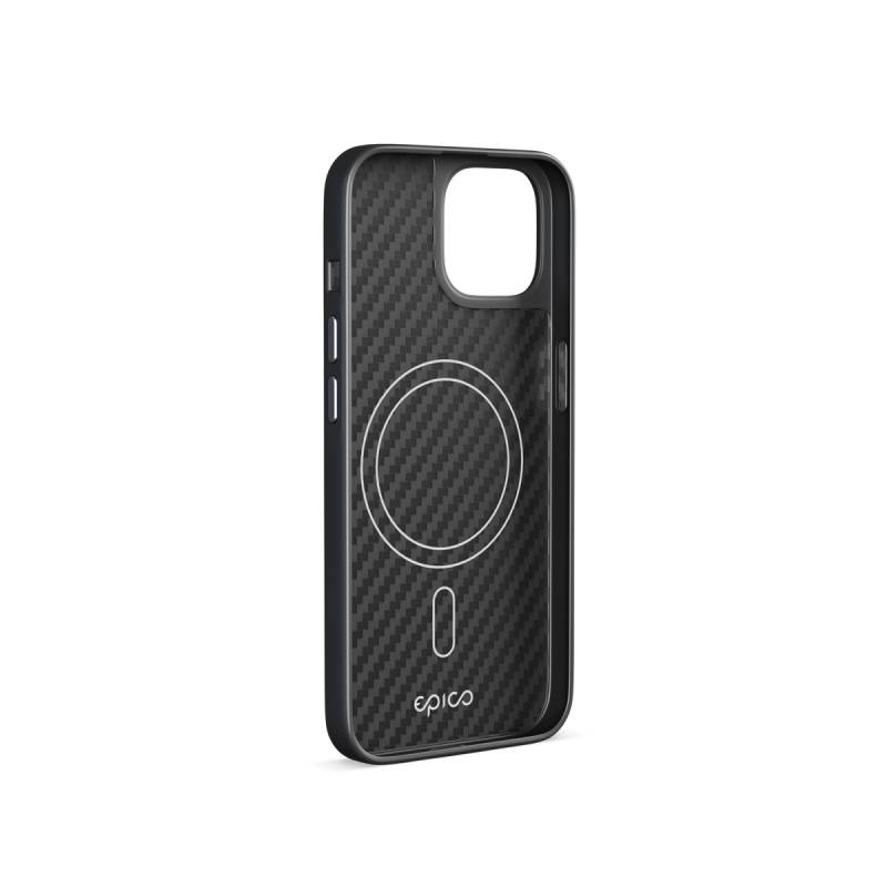 Epico Mag+ Hybrid Carbon Case - kompatibilný s MagSafe pre iPhone 15 Plus - čierny