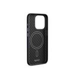 Epico Mag+ Hybrid Carbon Case - kompatibilný s MagSafe pre iPhone 15 Pro - čierny