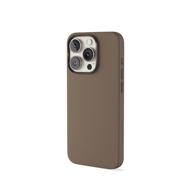 Epico Mag+ Kožený kryt na iPhone 15 Pro - pieskový