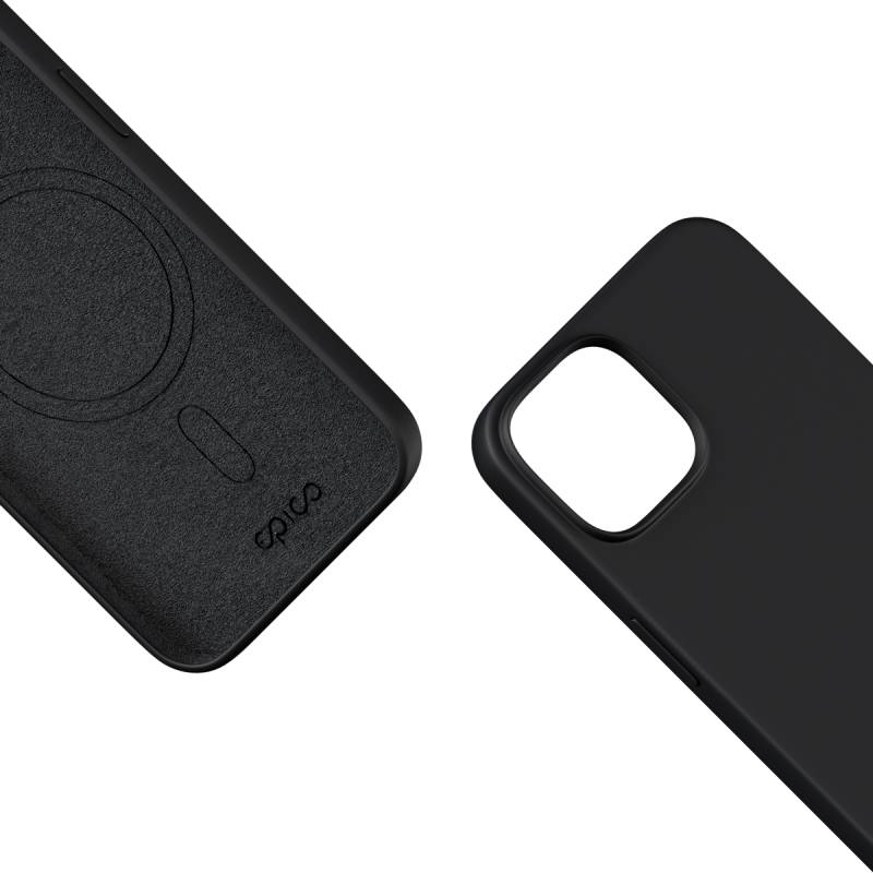 Epico Mag+ Silicone Case for iPhone 15 Plus  - MagSafe compatible - černá