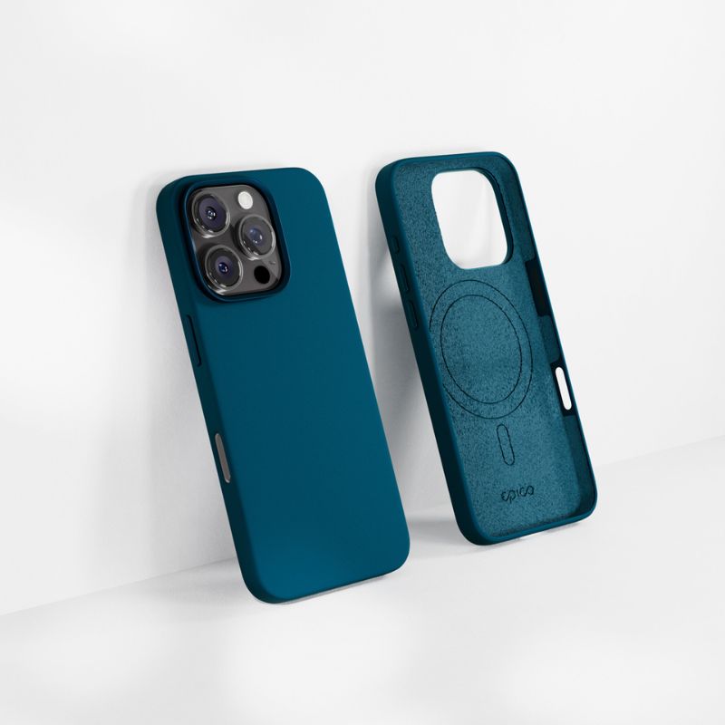Epico Mag+ Silicone Case Pro iPhone 16 Pro - petrolejová modrá