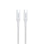 Epico Opletený PD kabel 2m USB-C na USB-C - bílý