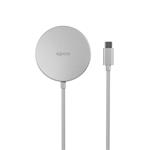 Epico Qi2 Mag+ Charging Pad - stříbrná