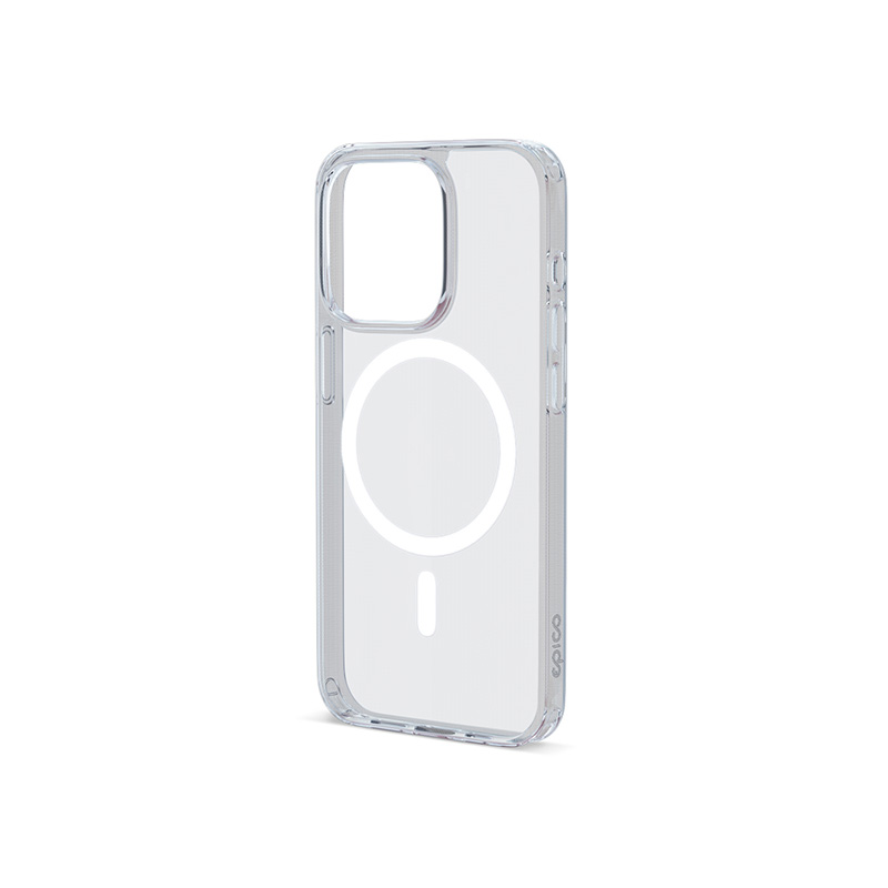 EPICO Resolve Case Magnetic - MagSafe kompatibilný s iPhone 15 Pro - transparentný