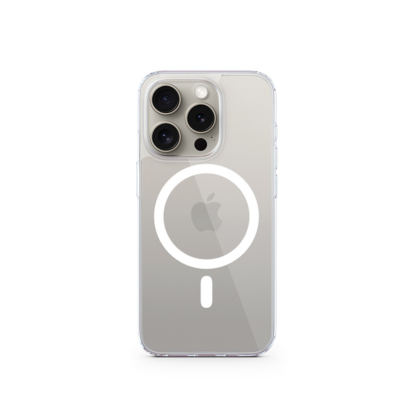 EPICO Resolve Case Magnetic - MagSafe kompatibilný s iPhone 15 Pro - transparentný