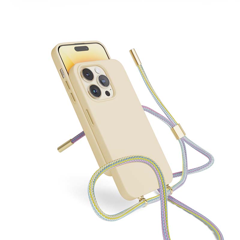 EPICO silikonový kryt se šňůrkou pro iPhone 14 Plus (6,7") - růžová