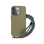 EPICO silikónový kryt so šnúrkou na zavesenie pre iPhone 14 Pro Max (6,7") - zelený